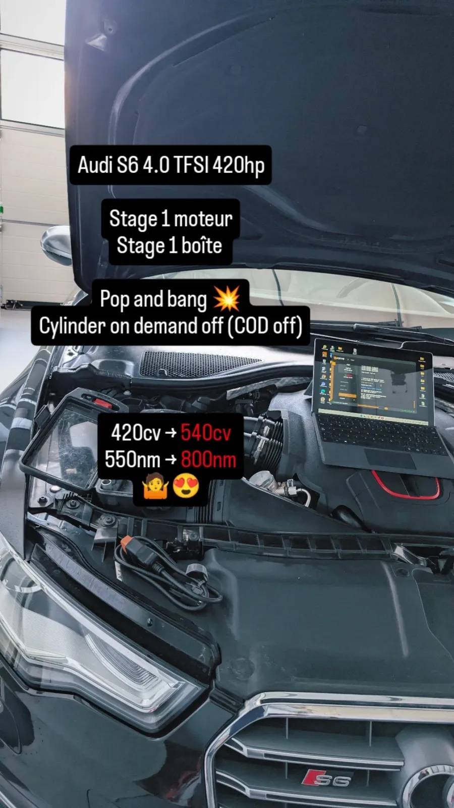 Audi S6 4.0 TFSI — Stage 1 · moteur + boîte
