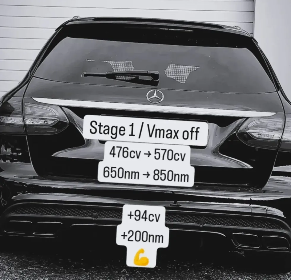 Mercedes C 63 AMG break — Stage 1 · VMAX off