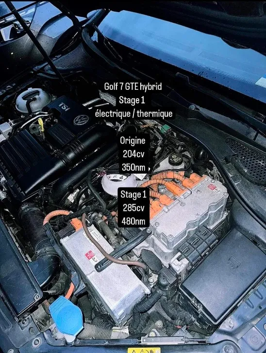 VW Golf 7 GTE hybrid — Stage 1 · él. + therm.